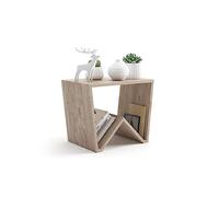 MOBILI FIVER, Mesa de Centro Emma, Color Encina, mesita salón, mesita Auxiliar Baja, Made In Italy