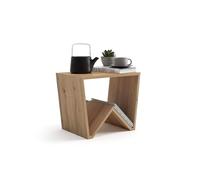 MOBILI FIVER, Mesa de Centro Emma, Color Madera rústica, mesita salón, mesita Auxiliar Baja, Made In Italy