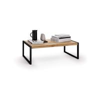 MOBILI FIVER, Mesa de Centro Luxury, Color Madera rústica, mesita salón, mesita Auxiliar Baja, Made In Italy