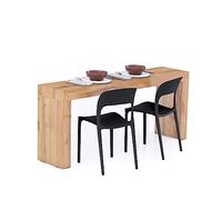 MOBILI FIVER, Mesa de Comedor Evolution 180x40, Madera Rustica con Dos Patas, Mesa de Comedor para 3 Personas, Mesa Cocina, Made In Italy