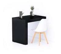 MOBILI FIVER, Mesa de Comedor Evolution 90x60,Madera Negracon una Pata, Mesa de Comedor para 2 Personas, Mesa Cocina, Made In Italy