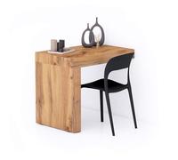 MOBILI FIVER, Mesa de Comedor Evolution 90x60, Madera Rustica con una Pata, Mesa de Comedor para 2 Personas, Mesa Cocina, Made In Italy