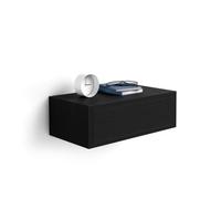 MOBILI FIVER, Mesita de Noche Riccardo, Color Madera Negra, NO, 45 cmx25 cmx15.5 cm, mesita de Noche para Salon y habitación, Made In Italy