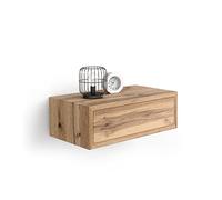 MOBILI FIVER, Mesita de Noche Riccardo, Color Madera rústica, NO, 45 cmx25 cmx15.5 cm, mesita de Noche para Salon y habitación, Made In Italy