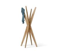 MOBILI FIVER, Perchero de pie Emma, color Madera rústica, perchero de diseño Habitación, Corredor, Entrada, Made In Italy