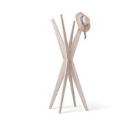 MOBILI FIVER, Perchero de pie Emma, color Olmo claro, perchero de diseño Habitación, Corredor, Entrada, Made In Italy