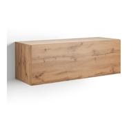 MOBILI FIVER, Unidad de Pared Easy 104 con Puerta hacia Arriba, Color Madera rústica, Aglomerado y Melamina, Armario de Pared para Entrada, Salon, Oficina, Made In Italy