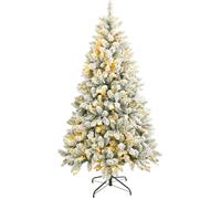 Mobili Rebecca Árbol de navidad con 300 luces de pvc verde y blanco alt. 180 cm
