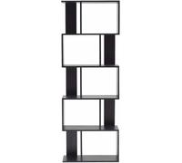 Rebecca Mobili Estantería Oficina, Estante para Libros Negro, con 5 Estantes, Design Contemporáneo, Muebles para El Hogar - Medidas: 169 x 60 x 24 cm (AxANxFON) - Art. RE4786