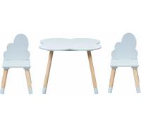 Mobili Rebecca Conjunto de mesa y 2 sillas para niños celeste y marrón