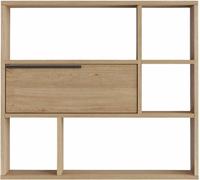 Mobili Rebecca Estanteria con 3 estantes y 1 puerta en aglomerado color roble