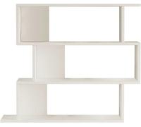 Rebecca Mobili Mueble librería colgante, estantería de pared para libros, blanco, aglomerado, con 4 estantes y 8 compartimentos, diseño moderno - Medidas H x L x P: 88 x 104 x 27 cm - Art. RE7225