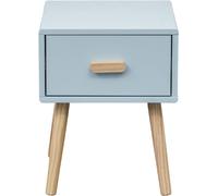 Mobili Rebecca Mesita de noche para niños celeste y marrón con 1 cajón