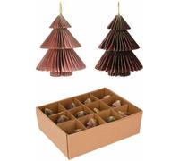 Mobili Rebecca Set de 12 colgantes para árbol de navidad en papel 2 colores surtidos
