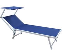 Mobili Rebecca Tumbona con capota de aluminio y pvc azul