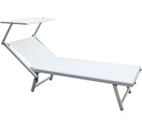 Mobili Rebecca Tumbona con capota de aluminio y pvc blanca