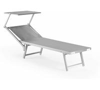 Mobili Rebecca Tumbona con capota de aluminio y pvc gris