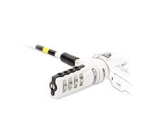 Mobilis 001254 - Cable antirrobo (Blanco, Cerradura con combinación, Registro de código/combinación, Acero, 1000 kg, 1,8 m)