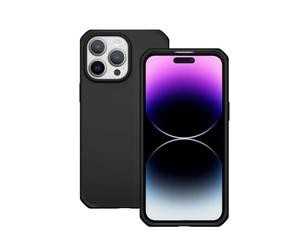 MOBILIS by ITSkins - Carcasa para iPhone 15 y iPhone 14, protección reforzada antimicrobiana, funda reciclada, color negro mate