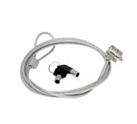Mobilis Cable de Seguridad Basic Security Lock Key - Acero - Incluye 2 Llaves - Longitud: 1,8 m - Ø: 3, 5 mm - Gris