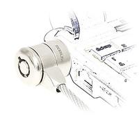 Mobilis Cable de Seguridad Basic Security Lock Key - Acero - Incluye 2 Llaves - Longitud: 1,8 m - Ø: 3, 5 mm - Gris