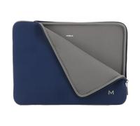 Mobilis Funda Neopreno para Ordenador Portátil 12.5-14'', Laptop Sleeve 14", Compatible MacBook Air/Pro 13.3", Azul Marino/Gris