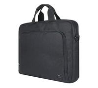 Mobilis Maletín para Ordenador Portátil 14-16'', Bolsa Bandolera Profesional Laptop 15,6", Portadocumentos Multifuncional, Base Reforzada, Negro