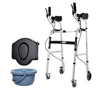Mobility Andador Andador Con Ruedas Para Adultos, Ayuda Para El Entrenamiento De Infarto Cerebral Con Discapacidad, Altura Ajustable, B