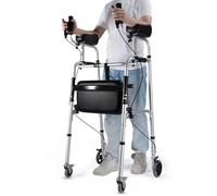 Mobility Andador Andadores, Ayudas Para Personas Con Discapacidad, Andador De Aluminio De Altura Ajustable Para Niños Y Adultos, Ayuda Portátil Para Parálisis Cerebral, Andador Ligero Con As