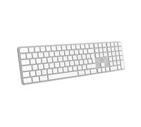 Mobility Lab - KMP2000W - Teclado Mac inalámbrico multiconexión, AZERTY, Receptor USB 2.4 GHz + 3 x Bluetooth, 15 accesos directos Multimedia, Carga rápida vía USB-C - Mac