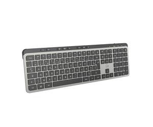 Mobility Lab - KP450W Teclado inalámbrico multiconexión, AZERTY, Receptor 2.4Ghz USB + 2 x Bluetooth, 25 accesos directos Multimedia, Carga rápida vía USB-C - Windows