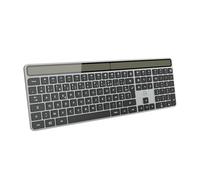 Mobility Lab - KS720W - Teclado inalámbrico Solar - AZERTY, 3 x Bluetooth, 17 accesos directos Multimedia, Carga Solar o vía USB-C - Windows