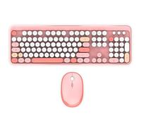 Mobility Lab - ML313894 - Combo Teclado + ratón inalámbrico Pure Color - ES AZERTY, Teclas Planas y sensibles, diseño Compacto, accesos directos, Teclado numérico, compatibilidad con Windows - Rosa