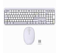 Mobility Lab - ML314266 - Combo Teclado + ratón inalámbrico Pure Color - ES AZERTY, Teclas Planas y sensibles, diseño Compacto, accesos directos, Teclado numérico, compatibilidad con Windows - Gris