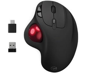 Mobility Lab Souris Trackball Ergonomique Sin Cable con Conexión USB y USB-C - Seguimiento Preciso y Fluido - Ideal para PC, Mac, Navegación Web y Juegos - Diseño Compacto, Sin Interrupciones
