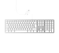 Mobility Lab Teclado con Cable francés AZERTY para Mac - Blanco y Plateado
