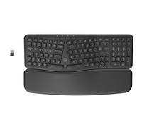 Mobility Lab - Teclado ergonómico inalámbrico con reposamuñecas magnéticas - Diseño cómodo y Postura Natural - Inclinación Ajustable - Teclado numérico + 16 accesos directos - Compatible con Windows