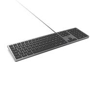 Mobility Lab - Teclado PC Ultra Delgado con Cable, Color Gris Espacial, conexión USB francés AZERTY