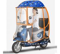 Mobility Scooter - Toldo impermeable con tiras reflectantes y bolsillos, paraguas eléctrico universal totalmente cerrado para motocicleta