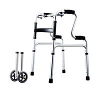 Mobility Walker Andador Plegable, Ayuda para Caminar multifunción, para discapacitados y Ancianos Andador liviano de Aluminio Andador con Ruedas liviano, Altamente Ajustable (CC)