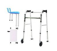 Mobility Walker - Andador plegable de aluminio ligero con ruedas, multifunción, ayuda a la movilidad, estrella de luz