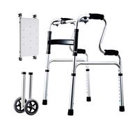 Mobility Walker - Andador plegable, multifunción, para discapacitados y ancianos, marco de aluminio ligero, andador ligero con ruedas, estrella de luz altamente ajustable