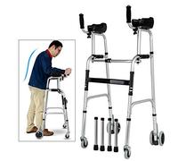 Mobility Walker - Andador vertical con reposabrazos, altura ajustable de 4 ruedas, altura alta, personas mayores con discapacidad
