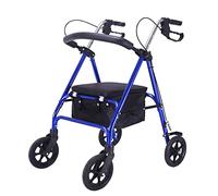 Mobility Walker Andadores para personas mayores Ayuda médica plegable para caminar con asientos, manija ajustable, bolsa de almacenamiento y ruedas, andador liviano para personas mayores discapac
