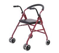 Mobility Walker Ayudas para Caminar Plegables, Andador con Andador Rueda con Asiento para discapacitados Ancianos Andador Empuje Manual Andador Estrella de Luz