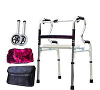 Mobility Walker Drive Healthcare Yc8209 Andador plegable de aleación de aluminio engrosado con ruedas traseras (B)