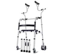 Mobility Walker Marco para caminar, con almohadilla de soporte para reposabrazos, Andador plegable de movilidad Andador estándar Altura ajustable para personas mayores discapacitadas (C)