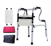 Mobility Walker - Marcos estándar con ruedas, plegables, ajustables, con almohadilla para reposabrazos, para adultos mayores, ancianos, estrellas de luz