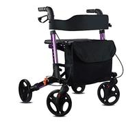 Mobility Walker Pasamanos portátil Freno de Mano Independiente Ajustable Carrito de Compras para Anciano, aleación de Aluminio, 3 Colores