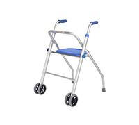 Mobility Walker Seniors Rolling Walker Andador de cuatro patas para personas mayores con ruedas, andador plegable con asiento para personas mayores - Fácil de montar (A)